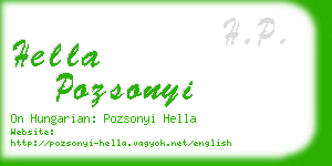 hella pozsonyi business card